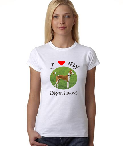 Dogs - I Heart My Ibizan Hound on Womans Shirt